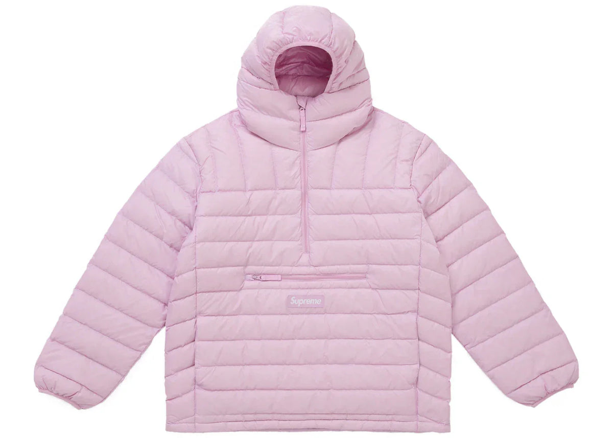 Supreme Micro Down Half Zip Hooded Pullover (FW25) Light Pink