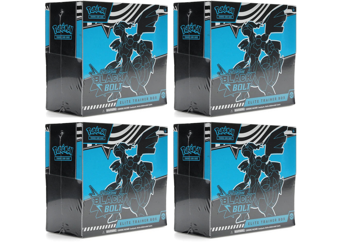2025 Pokémon Scarlet & Violet Black Bolt Elite Trainer Box 4x Lot -1