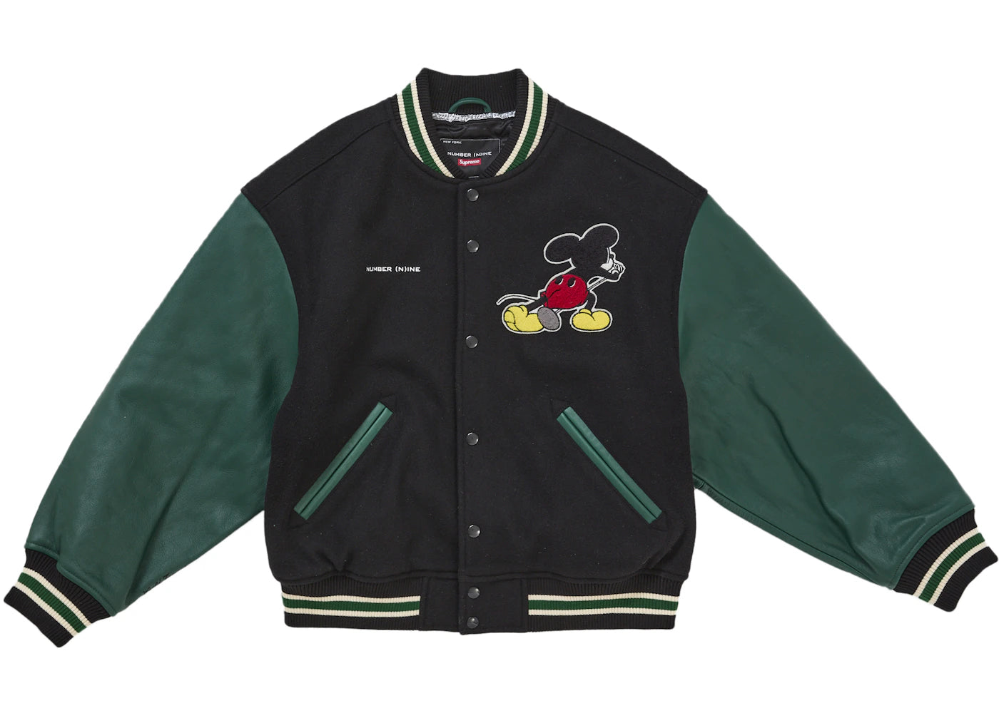 Supreme Number (N)ine Mickey Varsity Jacket Black -1