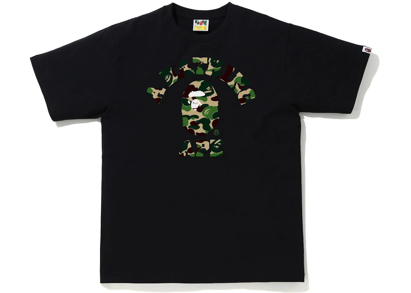 BAPE ABC Camo College Tee (SS21) Black/Green -1