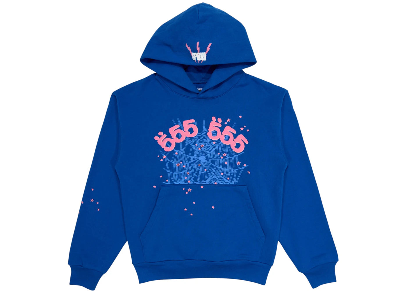 Sp5der Angel Number Hoodie Blue -1
