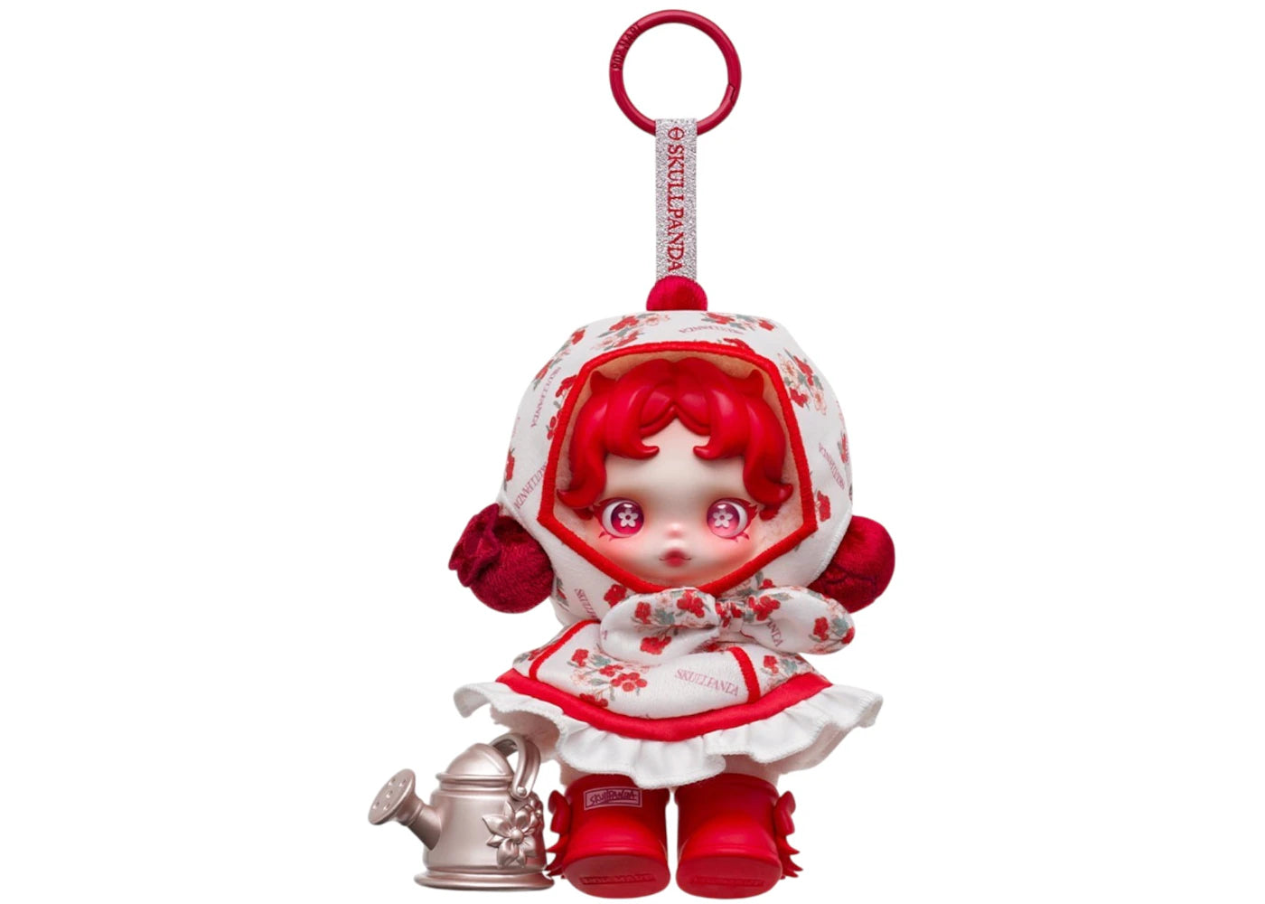 Pop Mart SKULLPANDA Amid Flowers Plush Doll Pendant -1