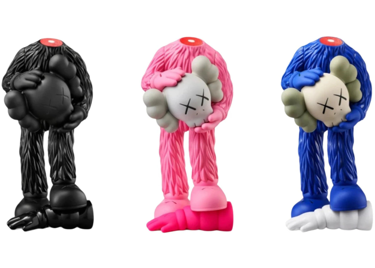 KAWS FELLOWS Vinyl Figure Set of 3 (Black Blue Pink) -1