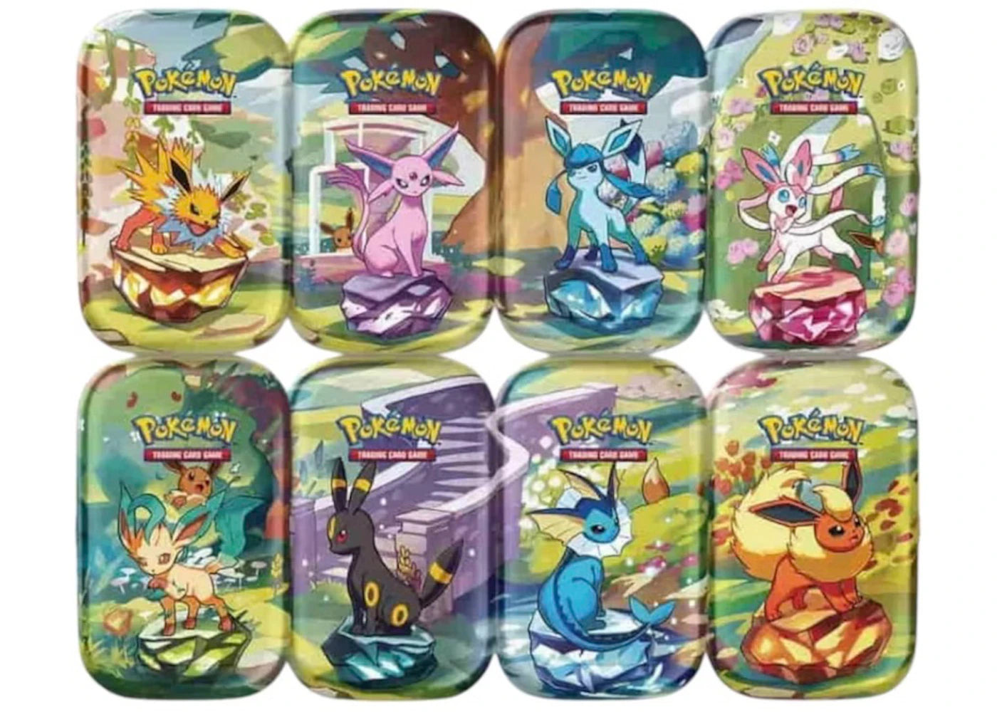 2025 Pokémon Scarlet & Violet Prismatic Evolutions 8 Tin Lot (Artwork May Vary) -1