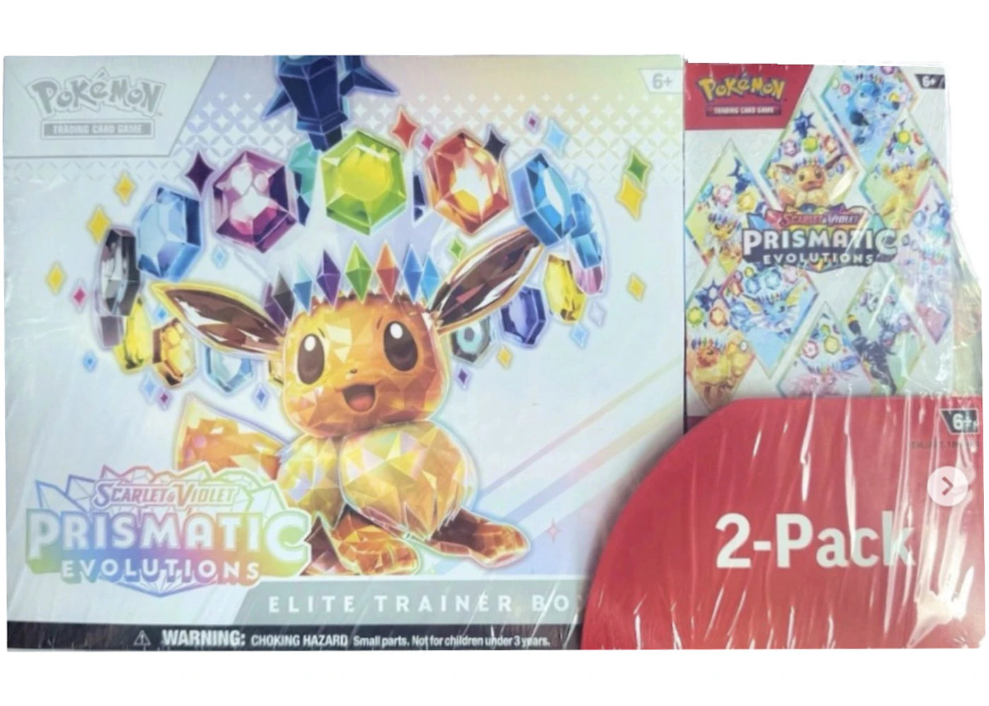 2025 Pokémon Scarlet & Violet Pristmatic Evolutions Elite Trainer Box + Booster Costco Bundle -1
