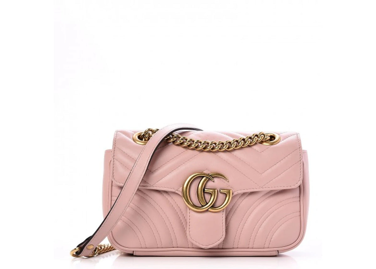 Gucci GG Marmont Shoulder Bag Matelasse Mini Light Pink -1