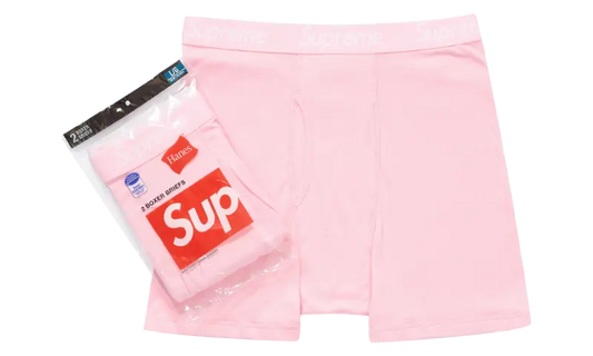 Supreme Hanes Boxer Briefs (2 Pack) Pink - MTHOR SHOP