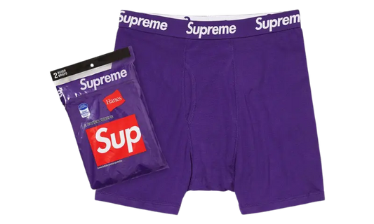 Supreme Hanes Boxer Briefs (2 Pack) Purple - MTHOR SHOP