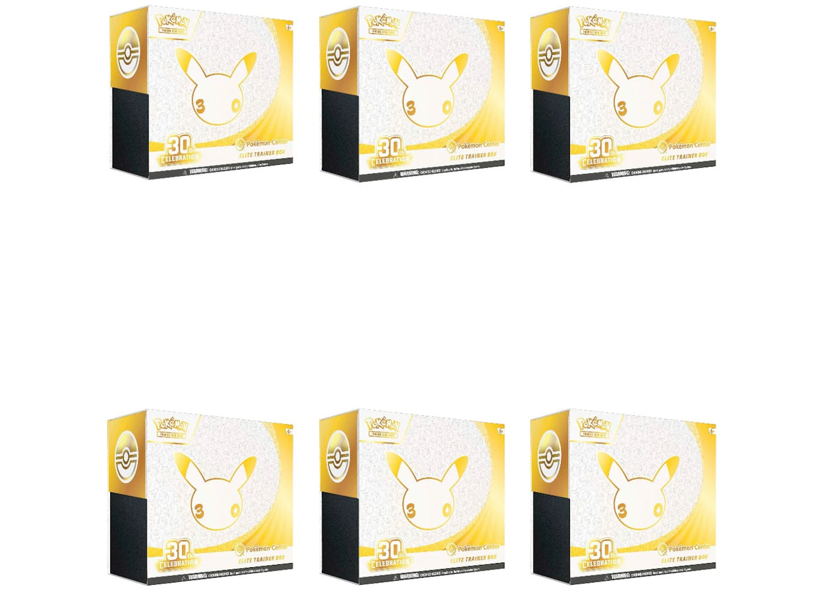 2026 Pokémon Mega Evolution 30th Celebration Pokemon Center Elite Trainer Box 6x Lot -1