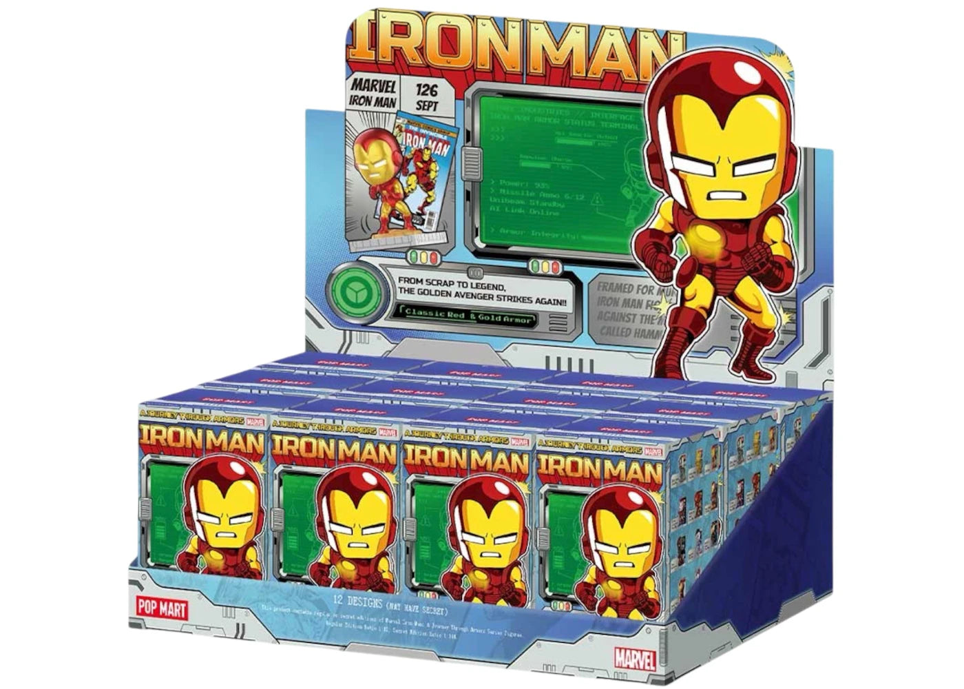 Pop Mart Marvel Iron Man: A Journey Through Armors Series Figures Sealed Case (12 Blind Box) -1