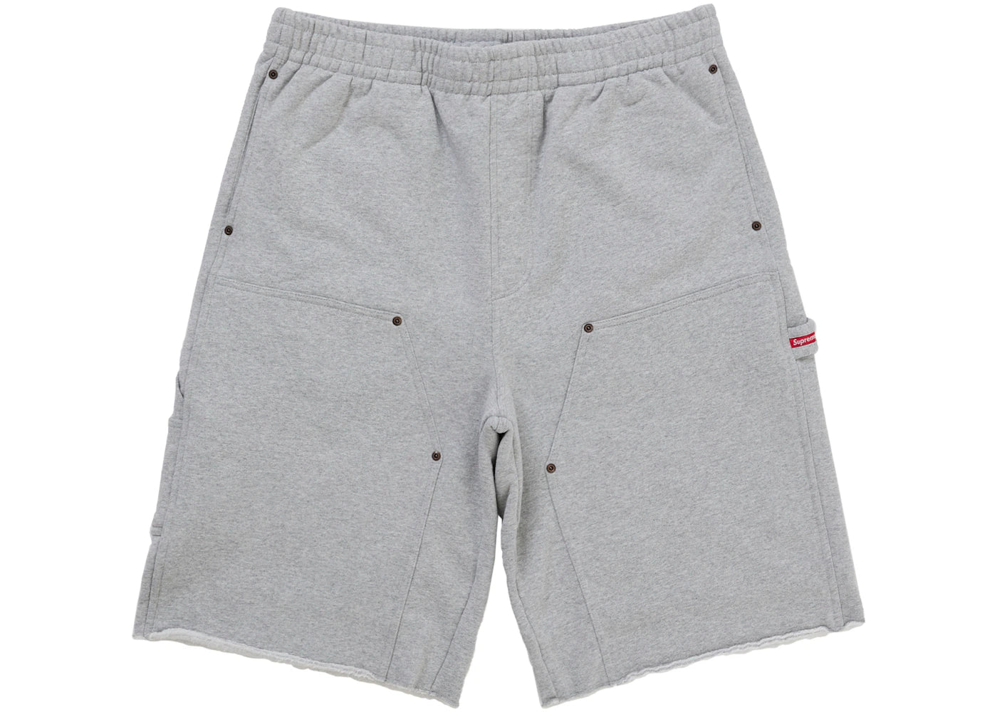 Supreme Double Knee Painter Sweatshort Grey -1