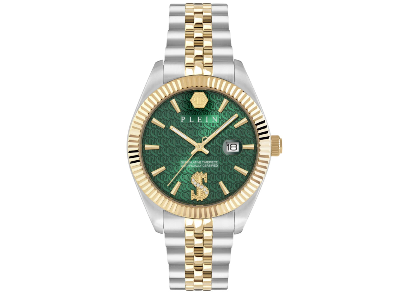 Philipp Plein Date Superlative Crystal PWMFA0825 (Green Guilloche) -1