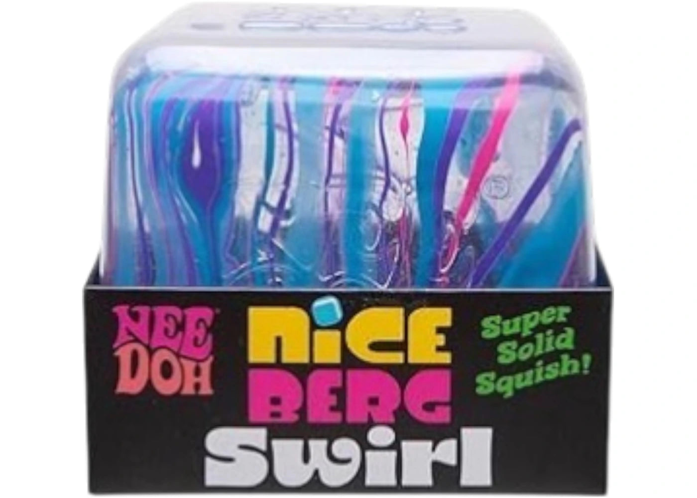 NeeDoh Jumbo Swirl Nice Berg Squishy Fidget Toy Blue -1