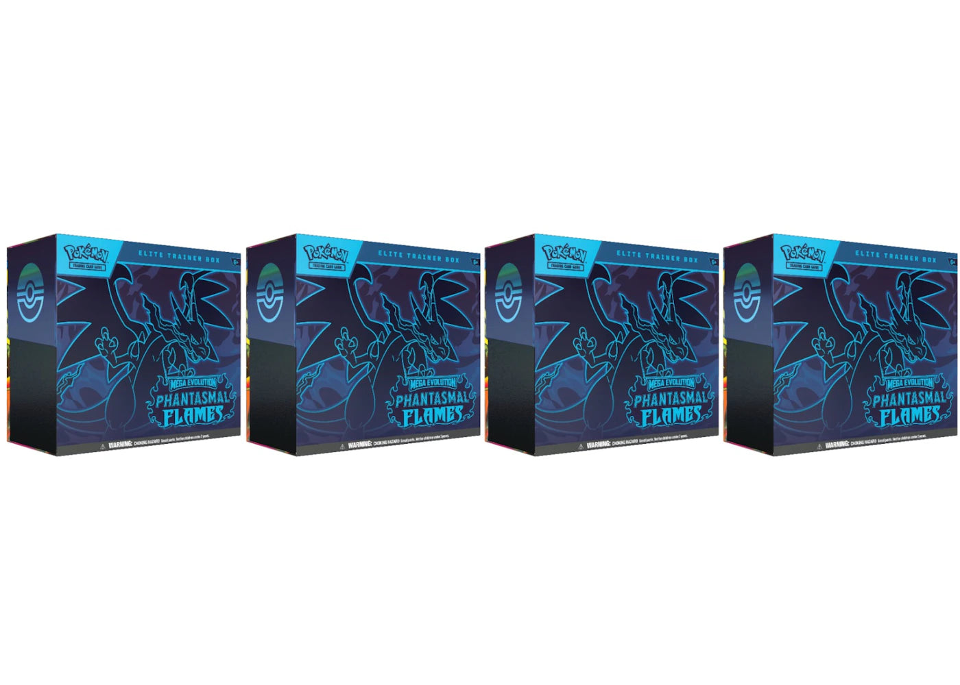 2025 Pokémon Mega Evolution Phantasmal Flames Elite Trainer Box 4x Lot -1