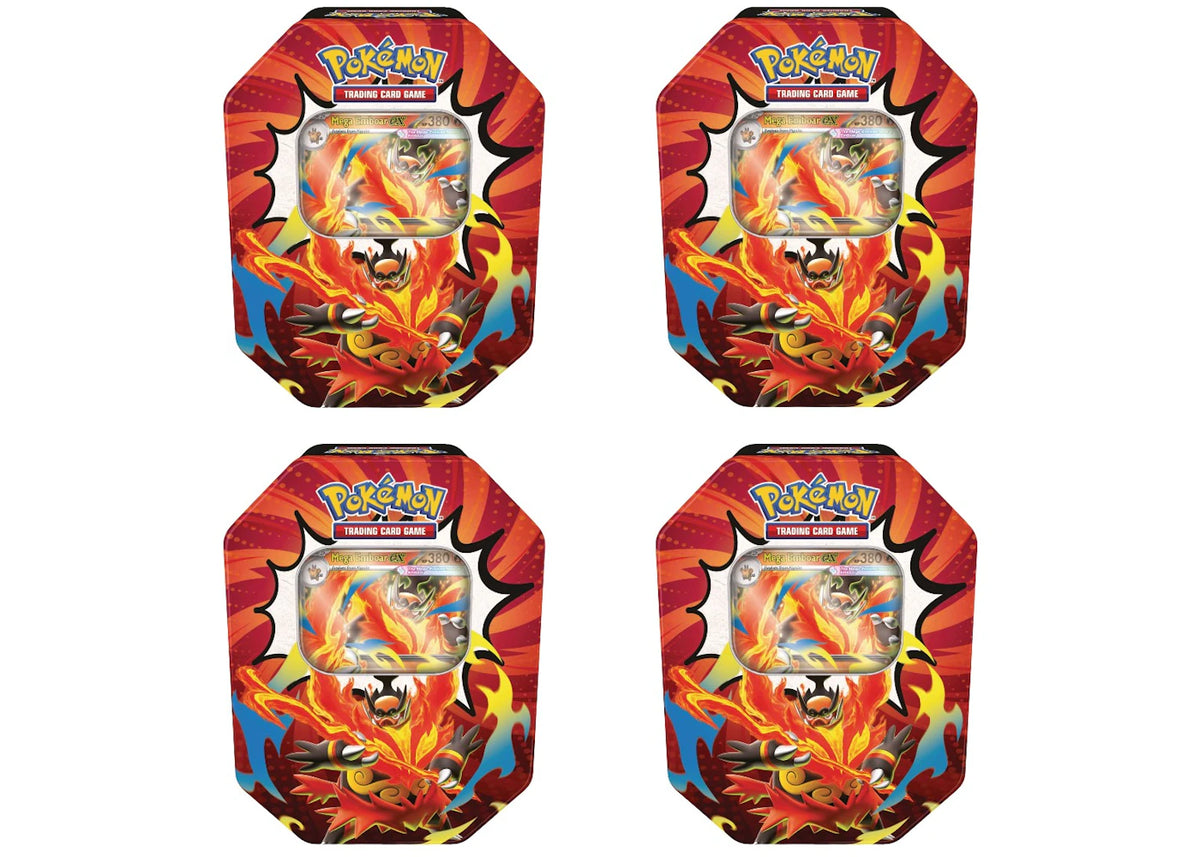 2026 Pokémon Mega Evolution Ascended Heroes Mega Emboar ex Tin 4x Lot -1