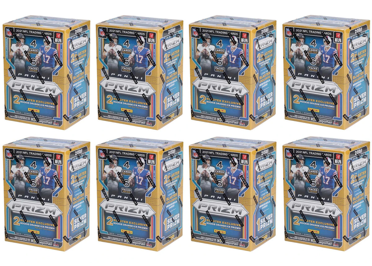 2021 Panini Prizm Football Fanatics Exclusive Blaster Box (Orange Ice Prizms) 8x Lot -1