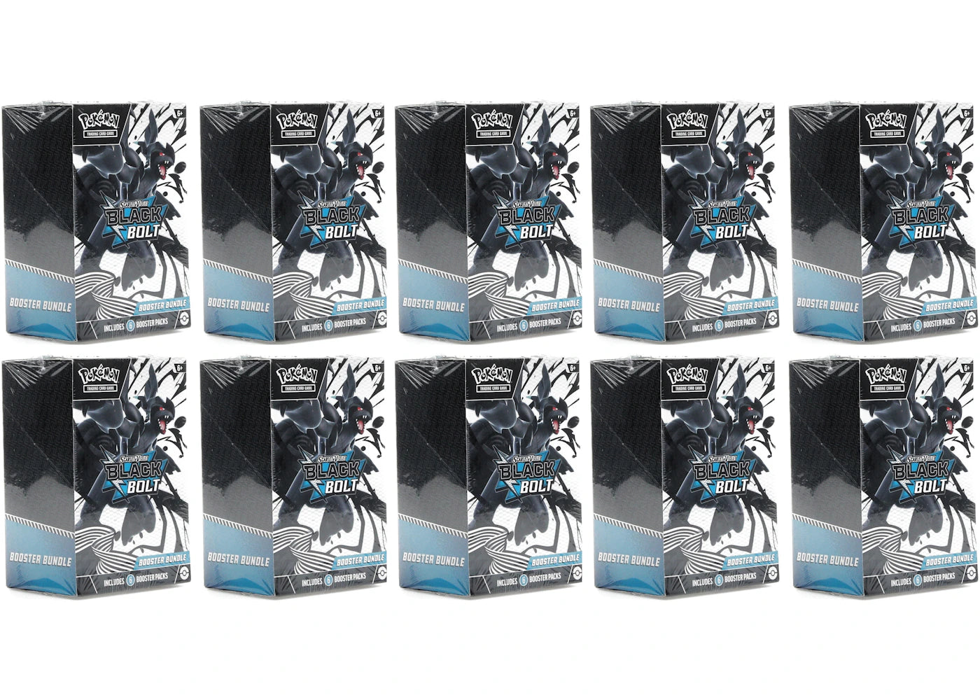 2025 Pokémon Scarlet & Violet Black Bolt Booster Bundle 10x Lot -1