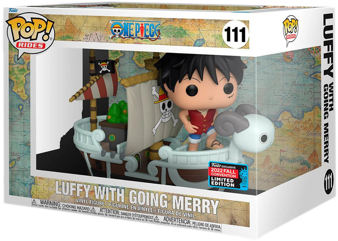 Funko Pop! Rides One Piece Luffy with Going Merry 2022 Fall Convention Exclusive Figure #111 -1