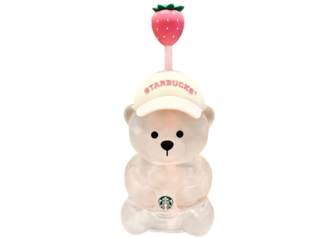 Starbucks Pink Bearista Glass Cold Cups -1