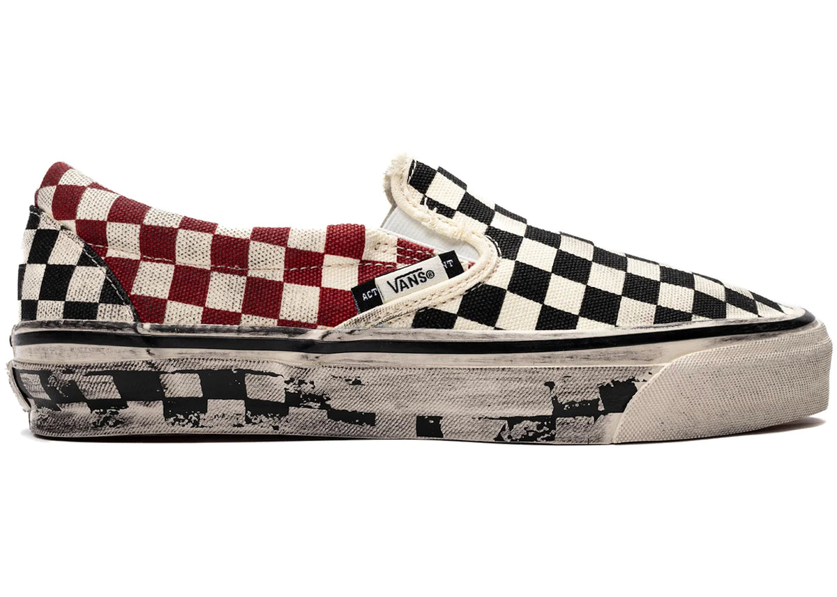 Vans LX Classic Slip-On 98 Act of Disagreement Black Checkerboard -1