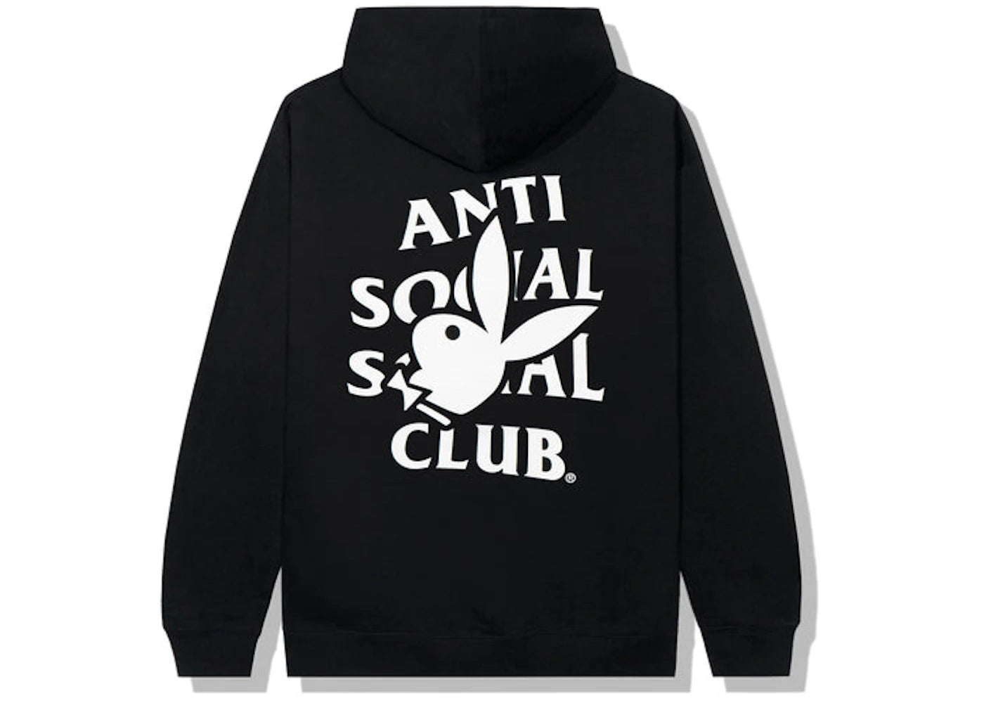 Anti Social Social Club Playboy Bunny Logo Hoodie Black -1