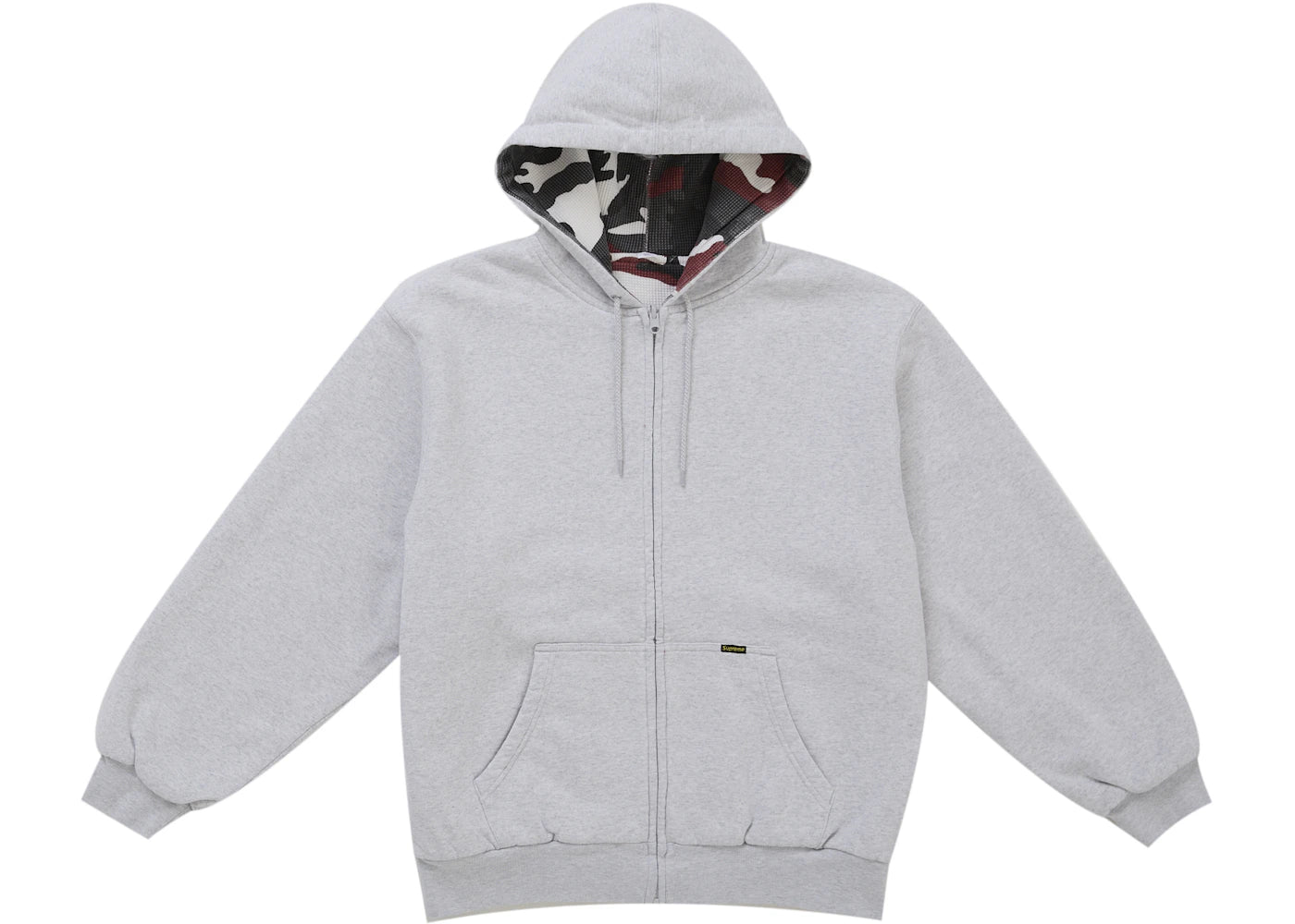 Supreme Reversible Work Zip Up Hooded Sweatshirt Heather Grey -1
