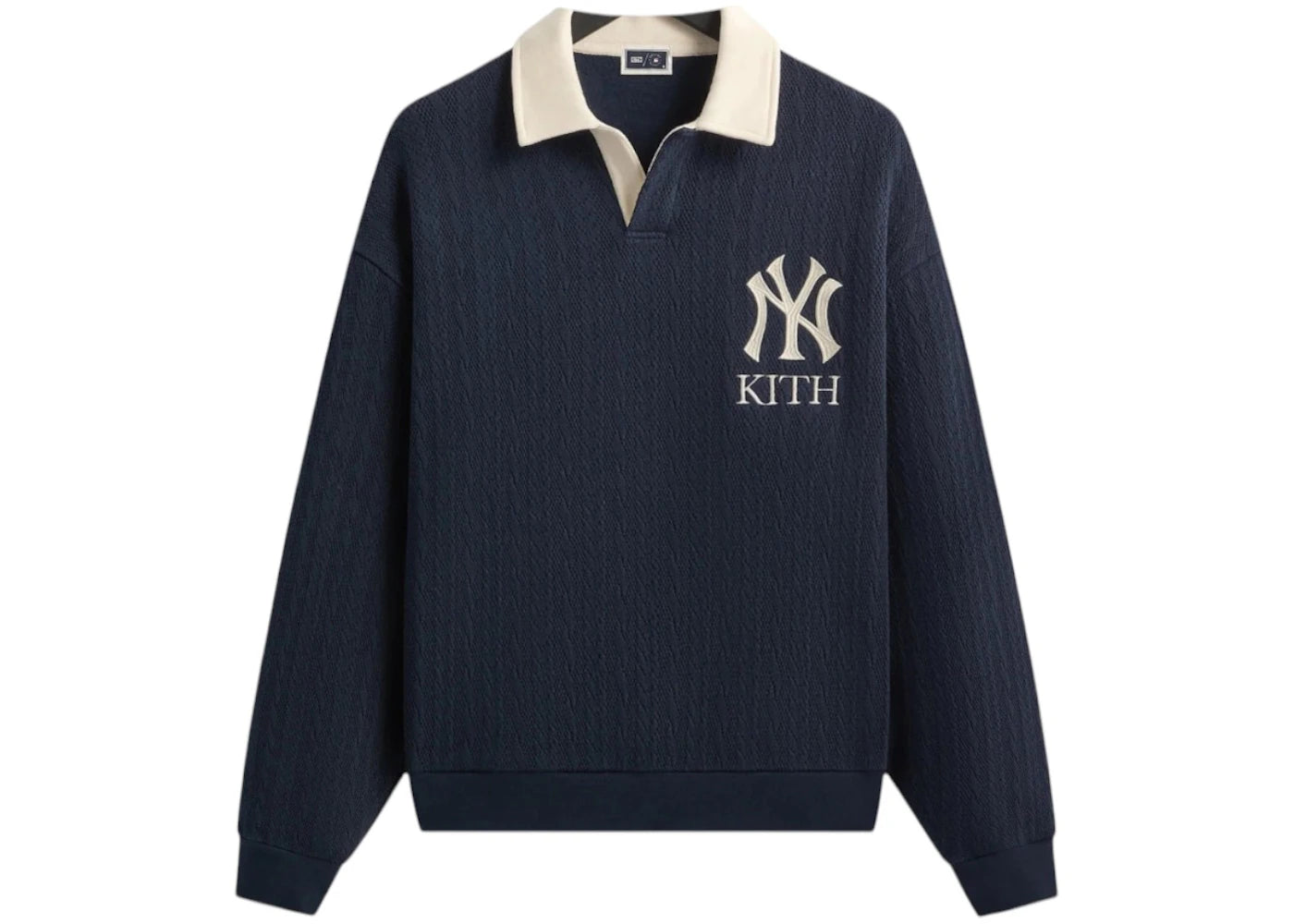 Kith x New York Yankees Cable Fleece Nelson Sweatshirt Nocturnal -1