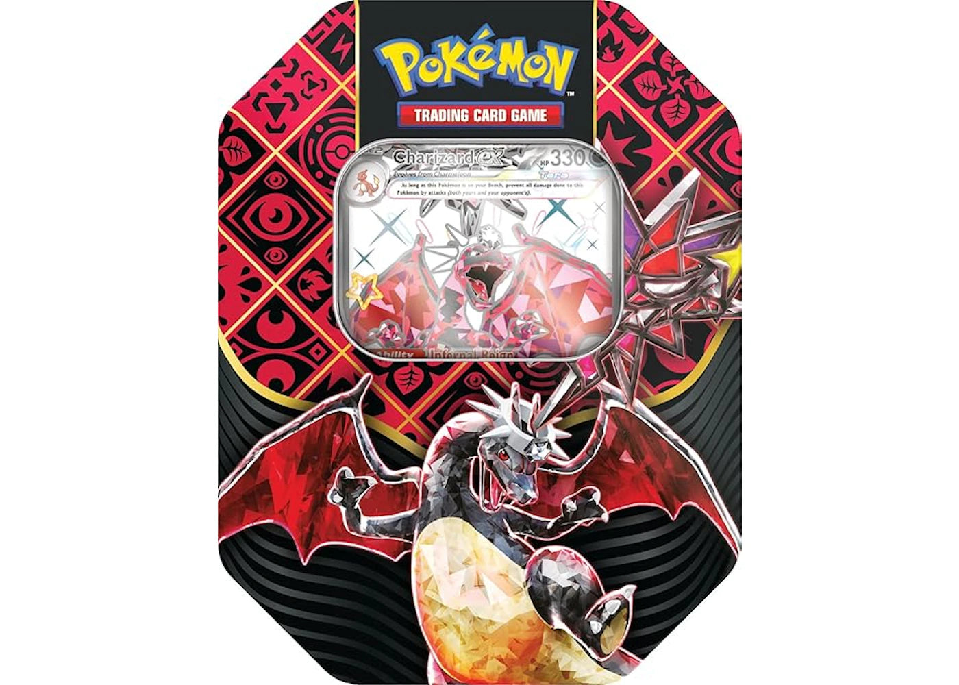 Pokémon Scarlet & Violet Paldean Fates Shiny Charizard Tin -1