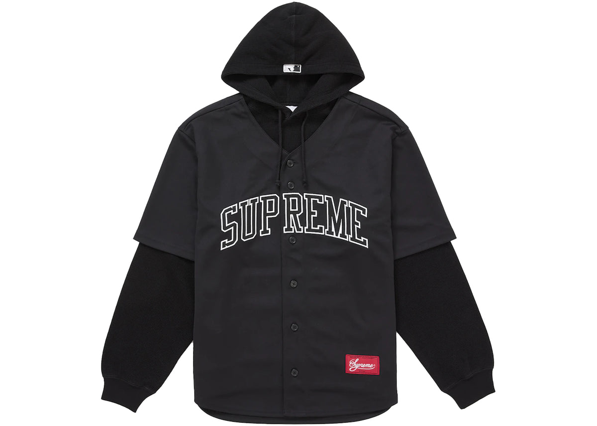 Supreme Chicago White Sox Hooded Baseball Jersey Black -1
