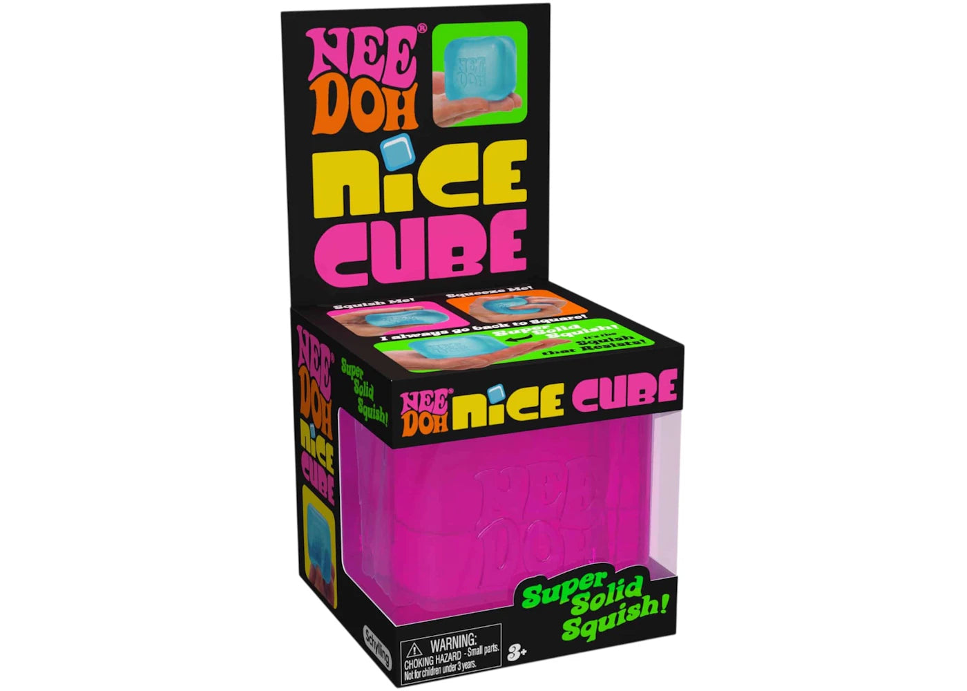 NeeDoh Nice Cube Squishy Fidget Toy Pink -1