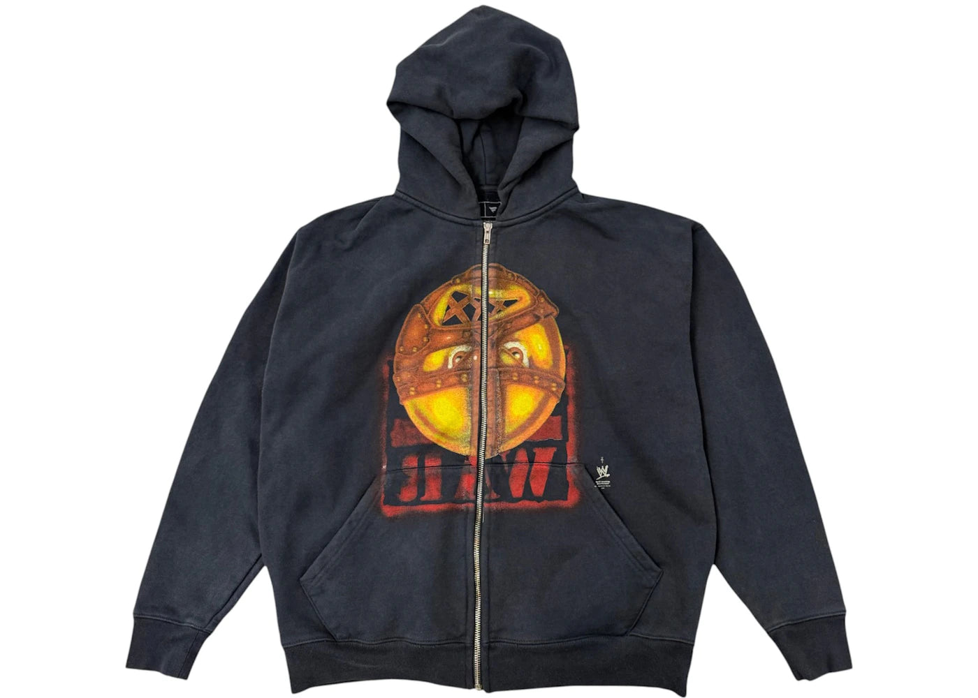 Travis Scott x WWE Mankind Zip Hoodie Black -1