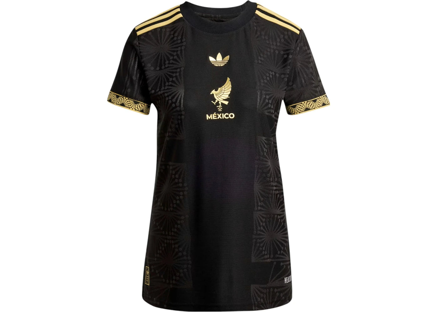 adidas Women's Mexico 25 Gold Jersey Black -1