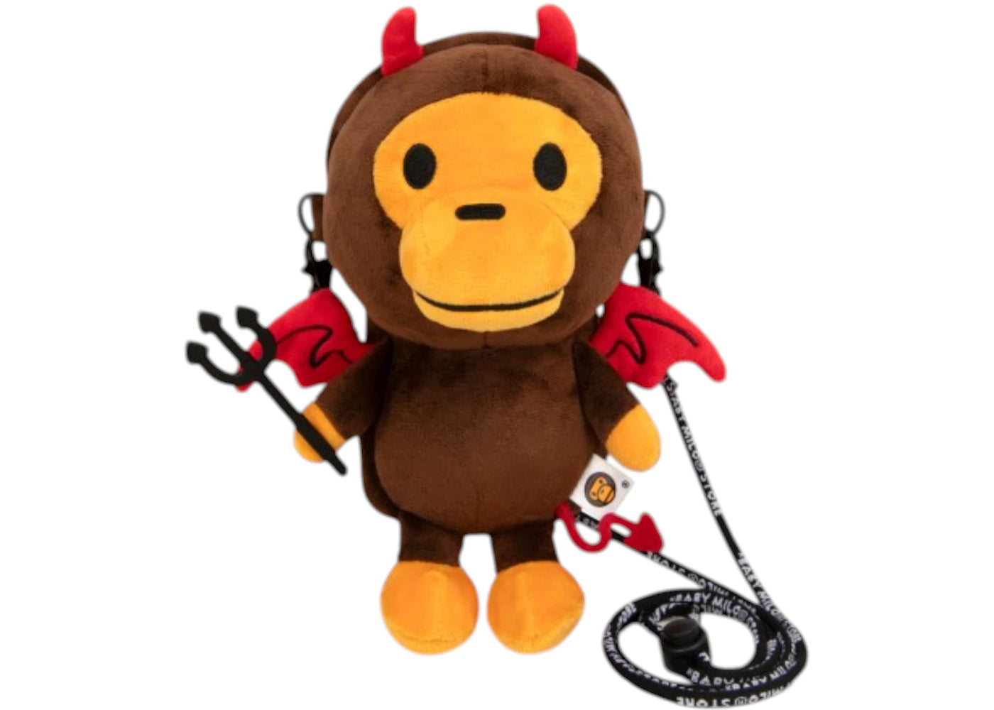 BAPE Baby Milo Devil Plush Mobile Bag (FW25) Brown -1