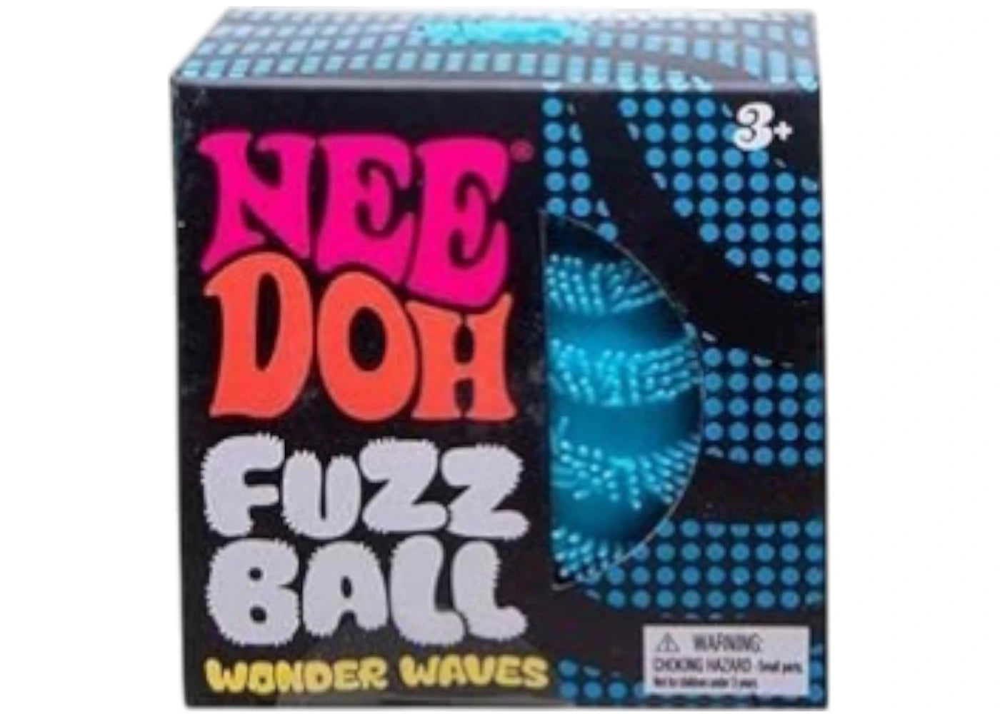 NeeDoh Fuzz Ball Wonder Waves Squishy Fidget Toy Blue -1