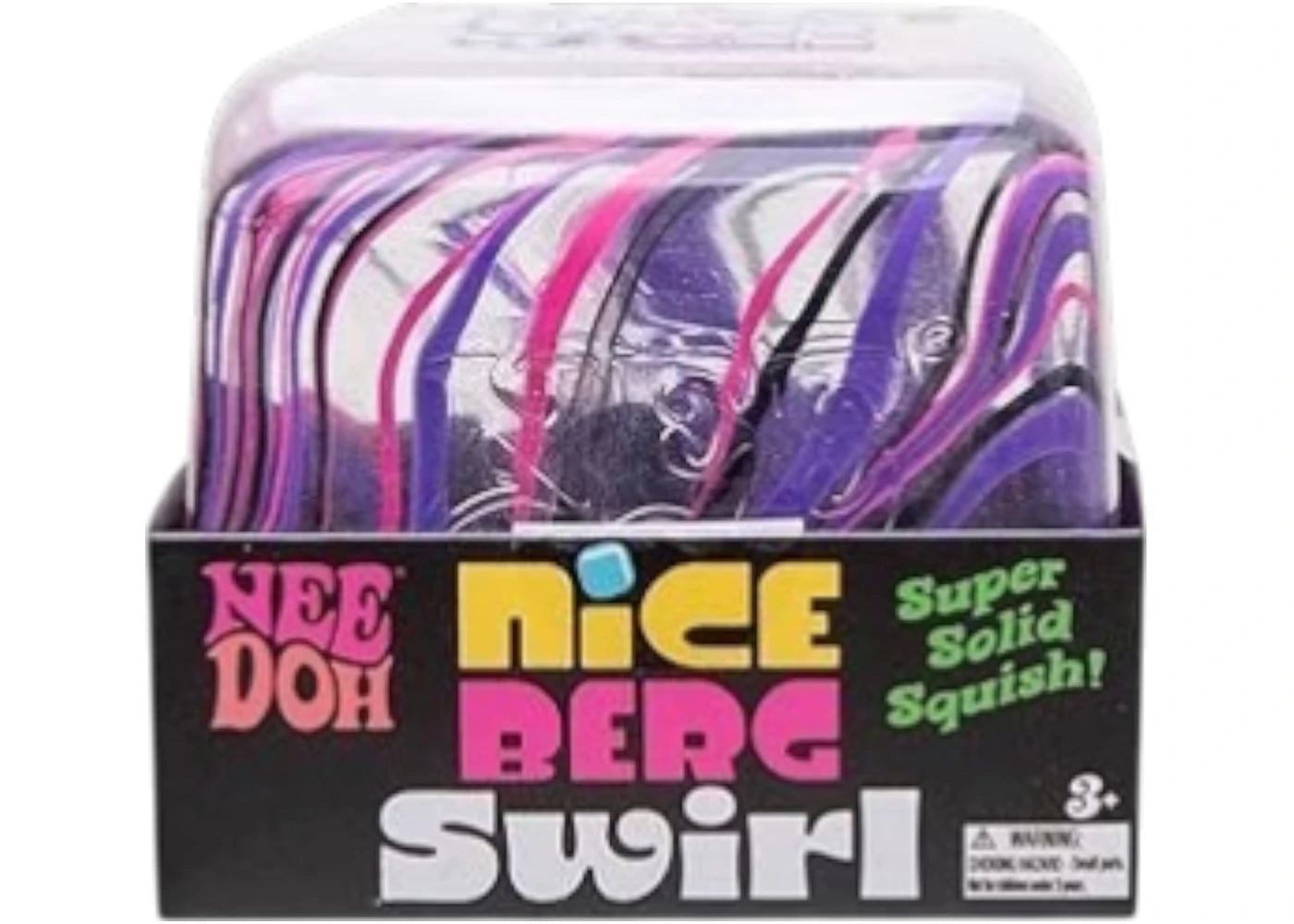NeeDoh Jumbo Swirl Nice Berg Squishy Fidget Toy Purple -1