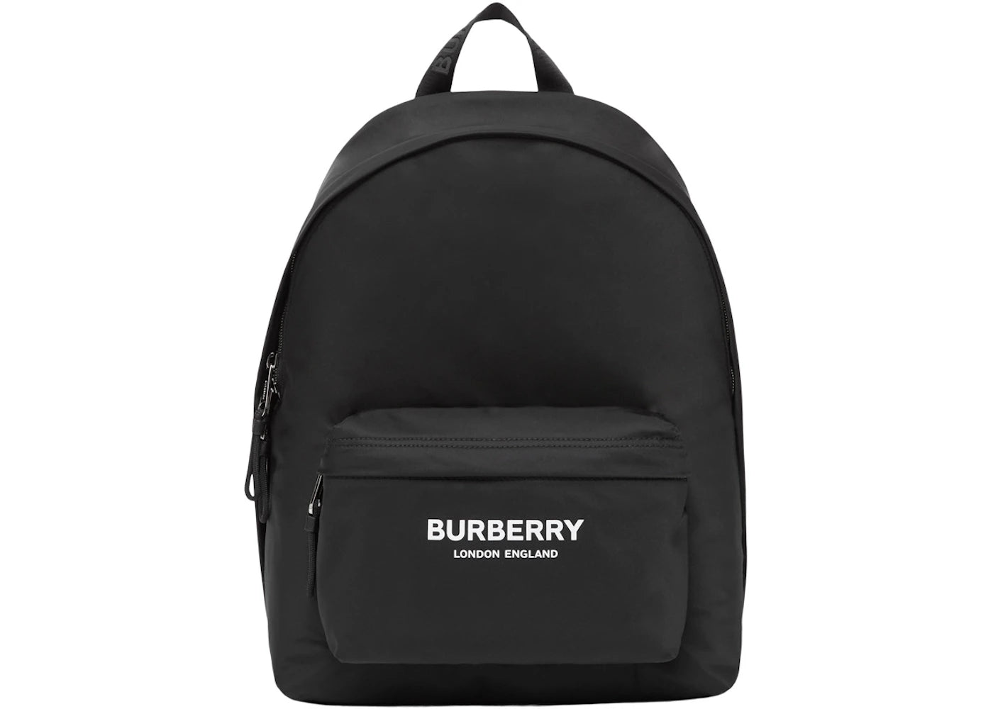 Burberry Logo Print Nylon Backpack Black -1