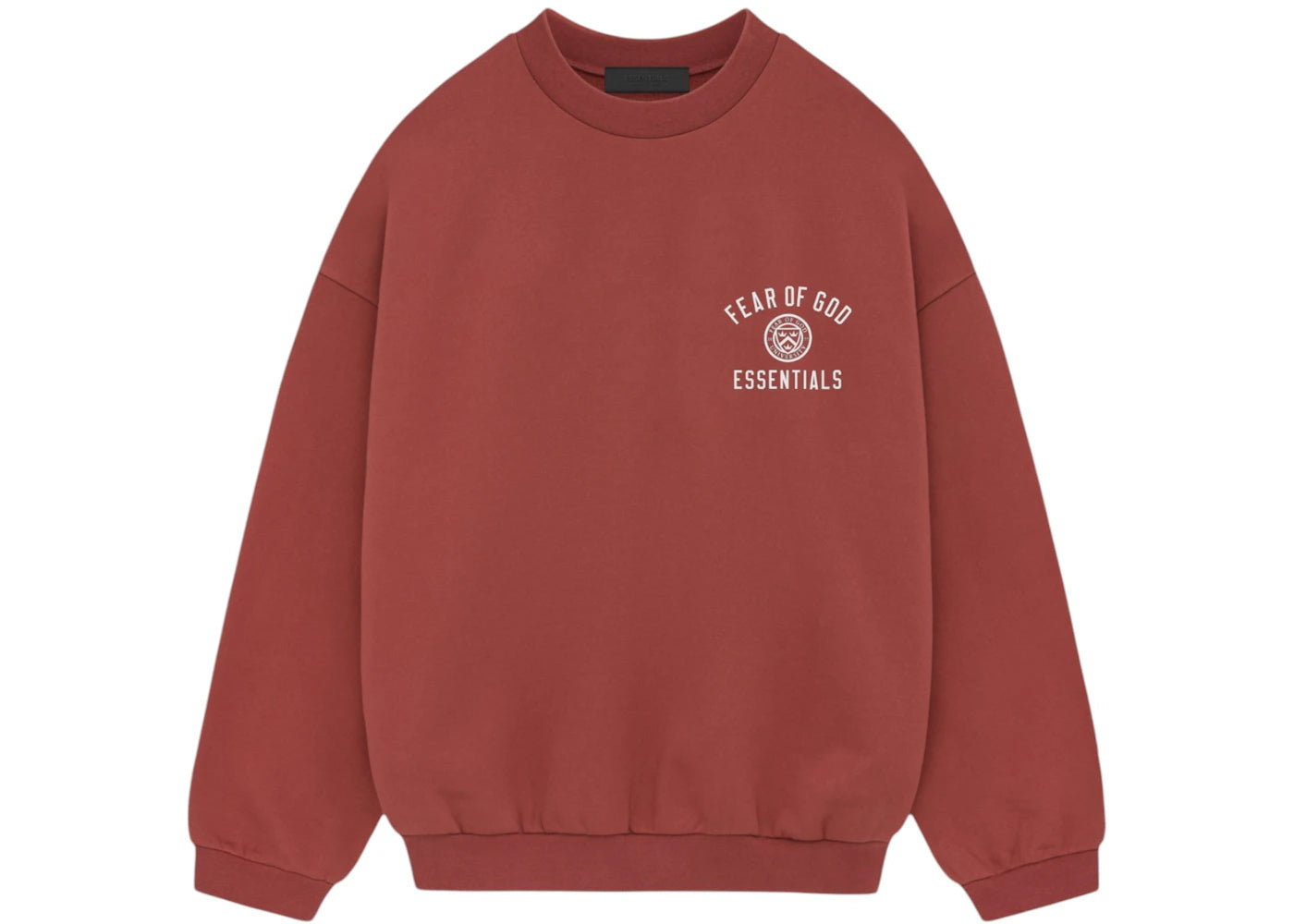 Fear of God Essentials Fleece Crewneck Crimson -1