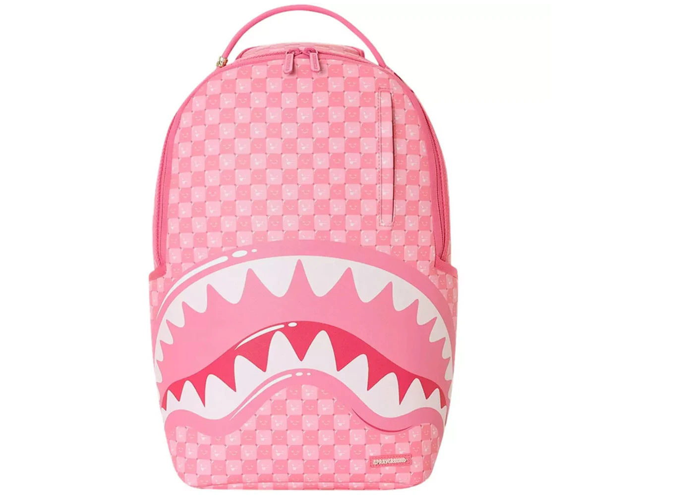 Sprayground Pink New Check Faces Backpack Pink -1