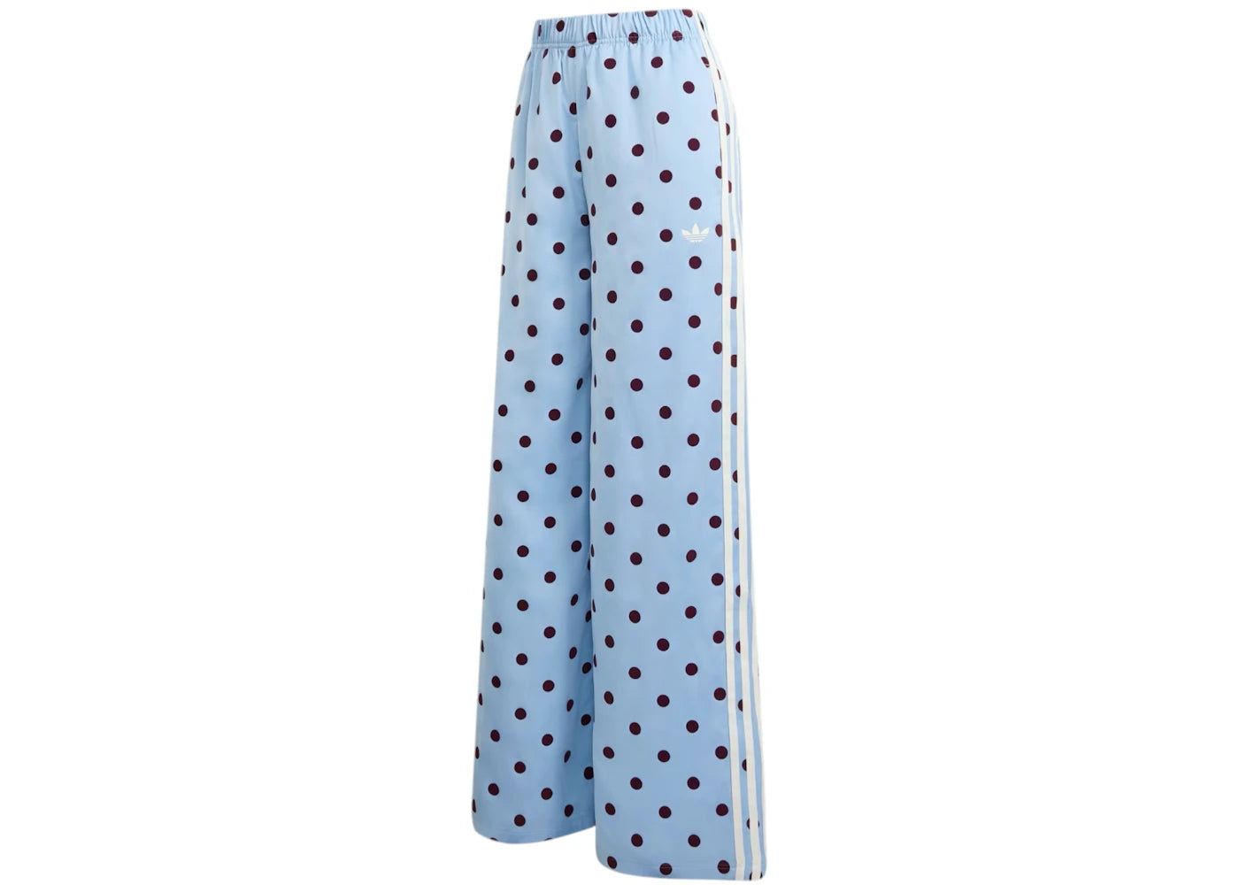 adidas Women's Satin Polka Dots Wide Leg Pant Clear Sky -1