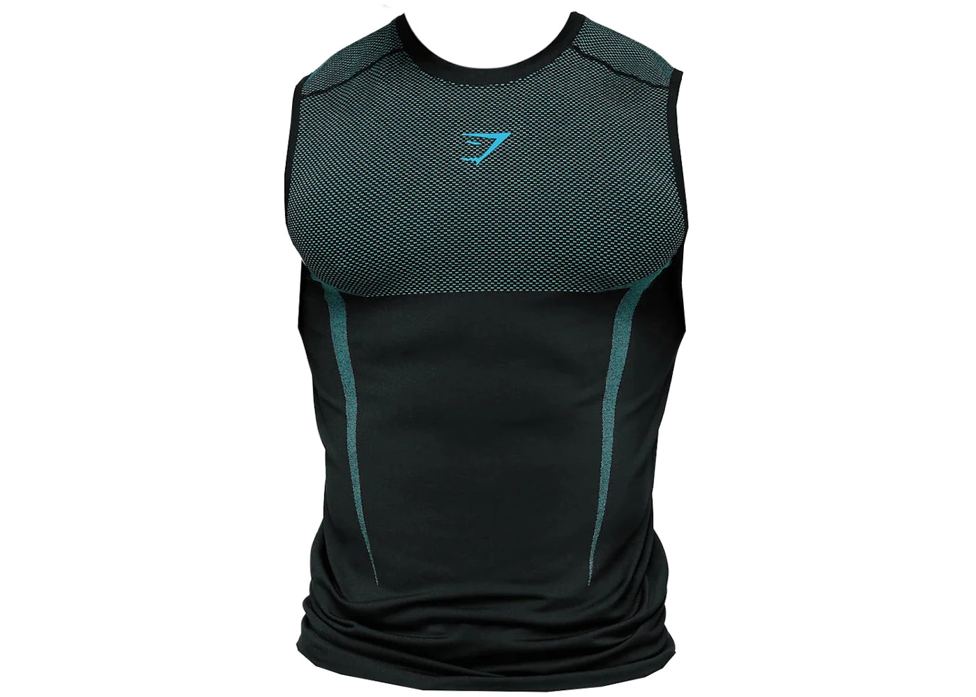Gymshark Onyx 5.0 Muscle Fit Tank Black/Brand Blue -1