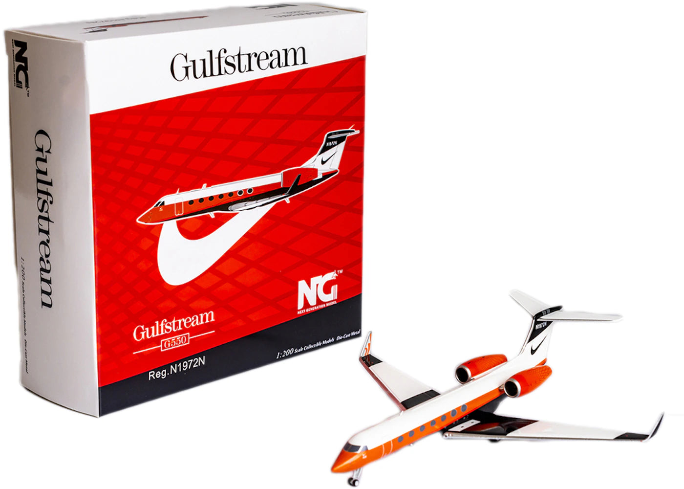 Nike Gulfstream G-550 "Orange Livery" Model Plane -1