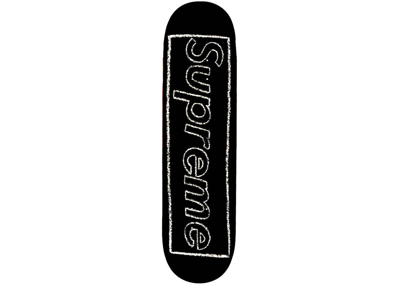 Supreme KAWS Chalk Logo Skateboard Deck Black-1