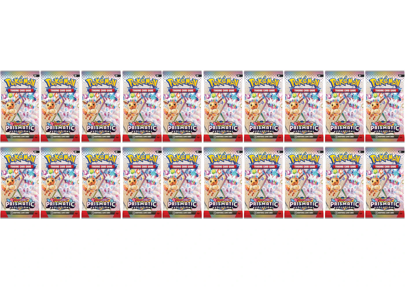 2024 Pokémon Scarlet & Violet Prismatic Evolution Booster Pack 20x Lot -1