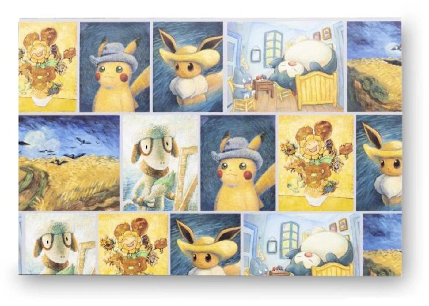Pokemon Center x Van Gogh Museum: Pokemon Inspired by Paintings 12 Pack Postcards -1