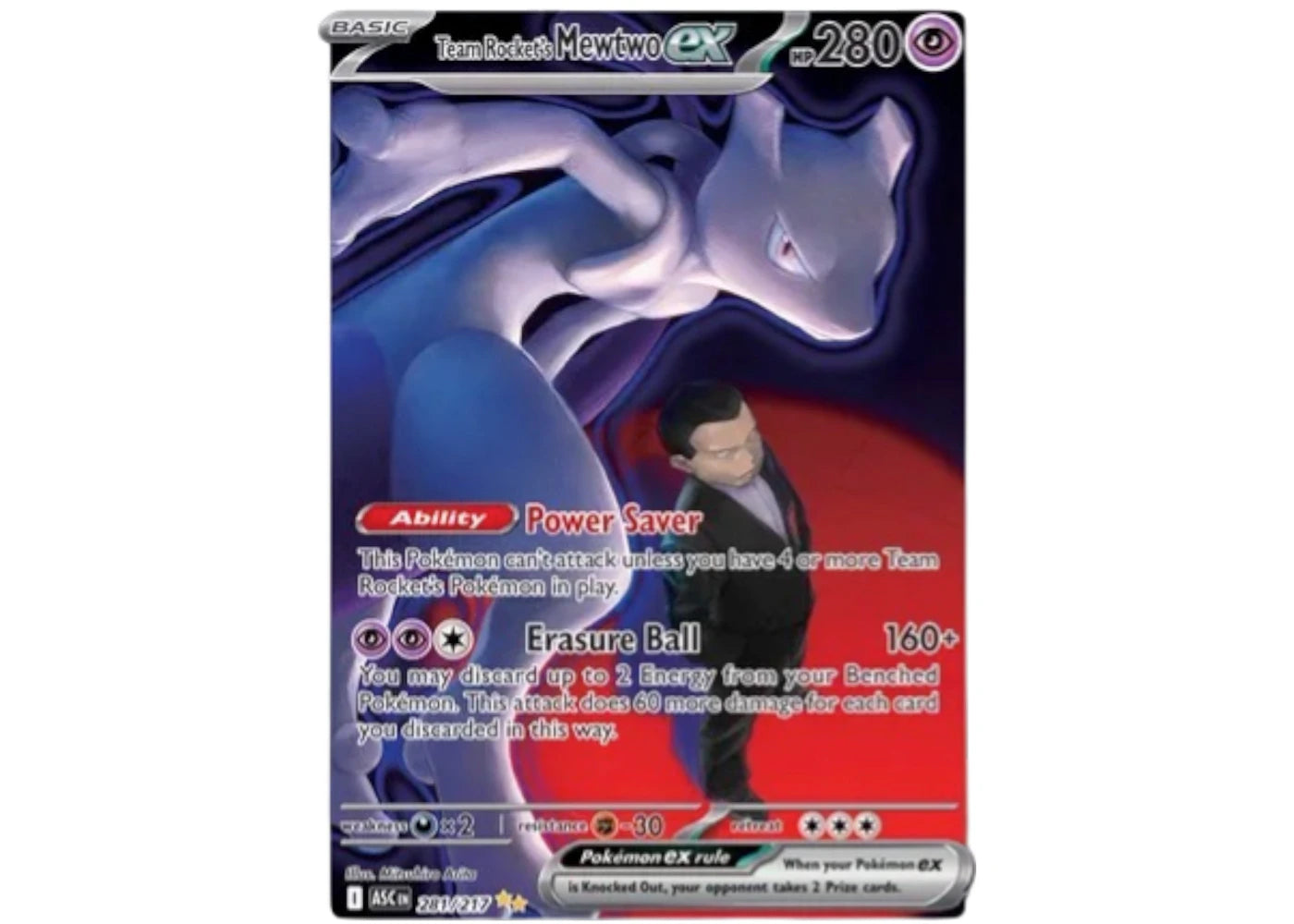 Team Rocket's Mewtwo ex 2026 Pokémon Ascended Heroes Special Illustration Rare 281/217 (Ungraded) -1