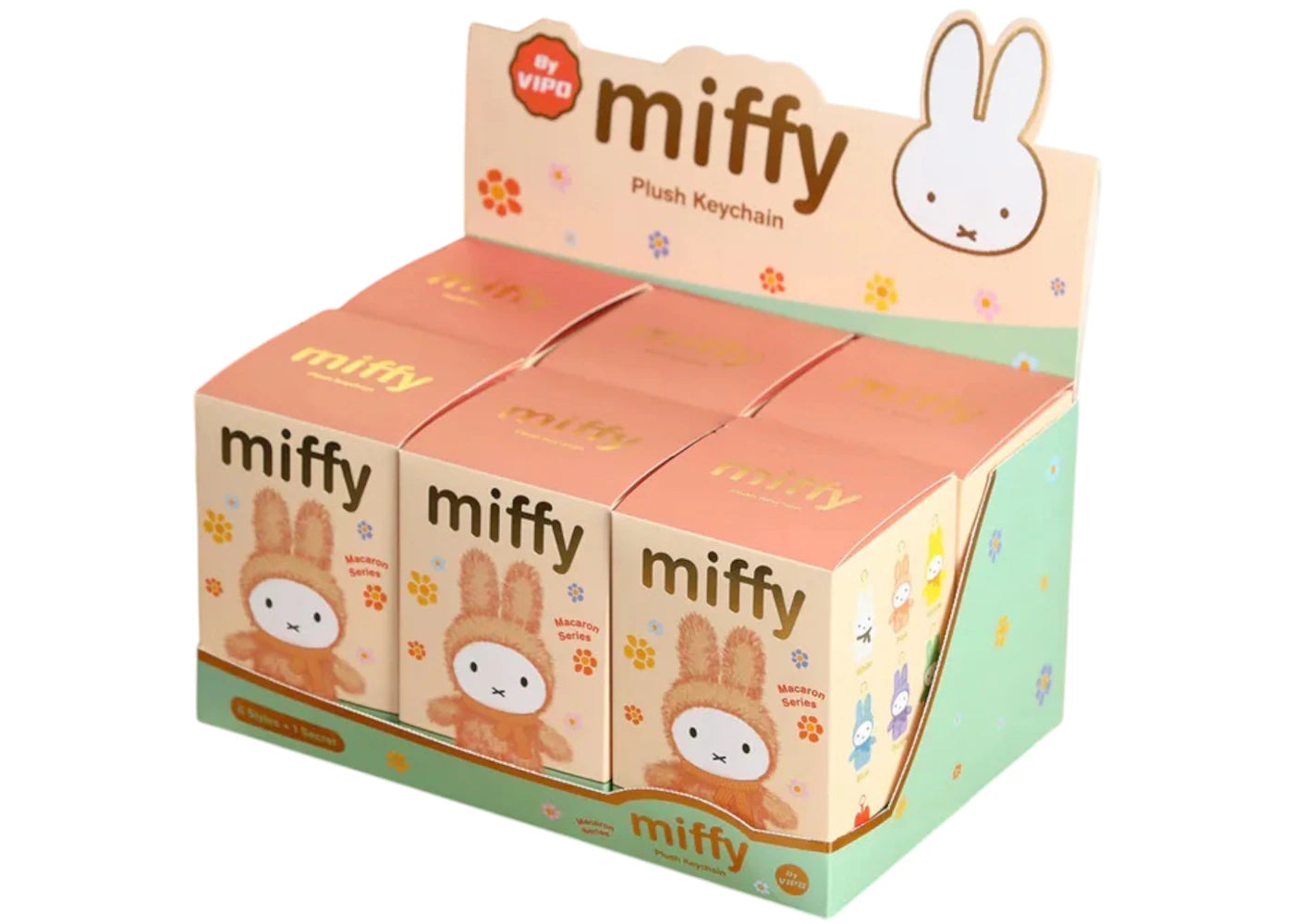 Vipo Miffy Macaron Series Plush Keychain Sealed Case (6 Blind Box) -1