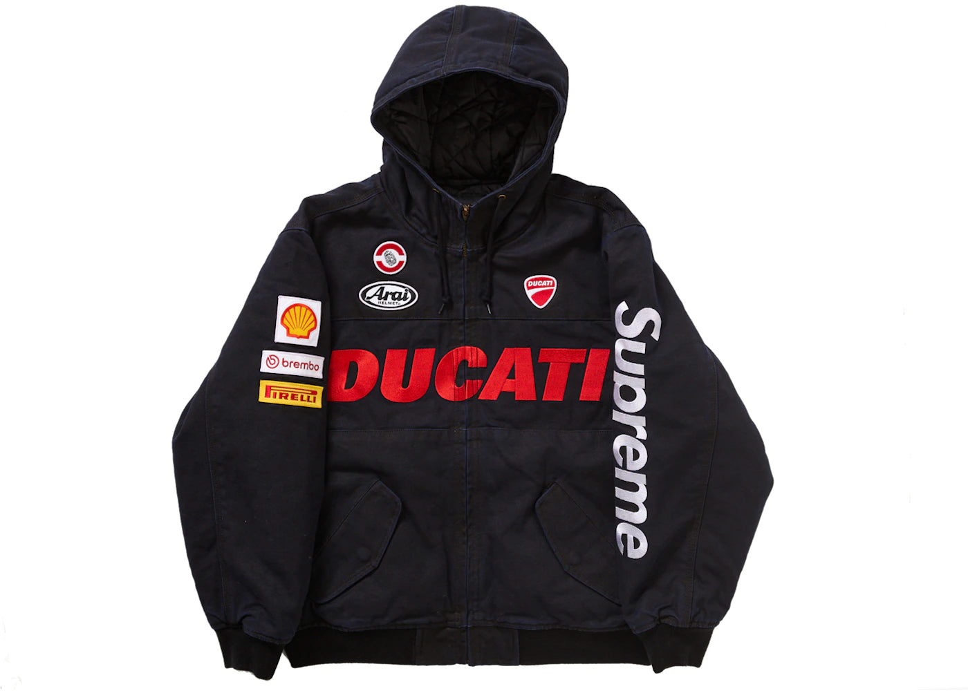 Supreme Ducati Hooded Work Jacket Black -1