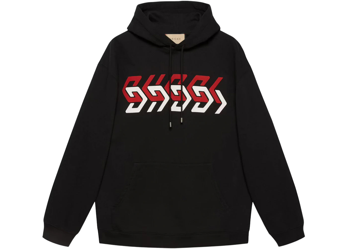 Gucci Jersey Sweatshirt With Gucci Mirror Print Black -1