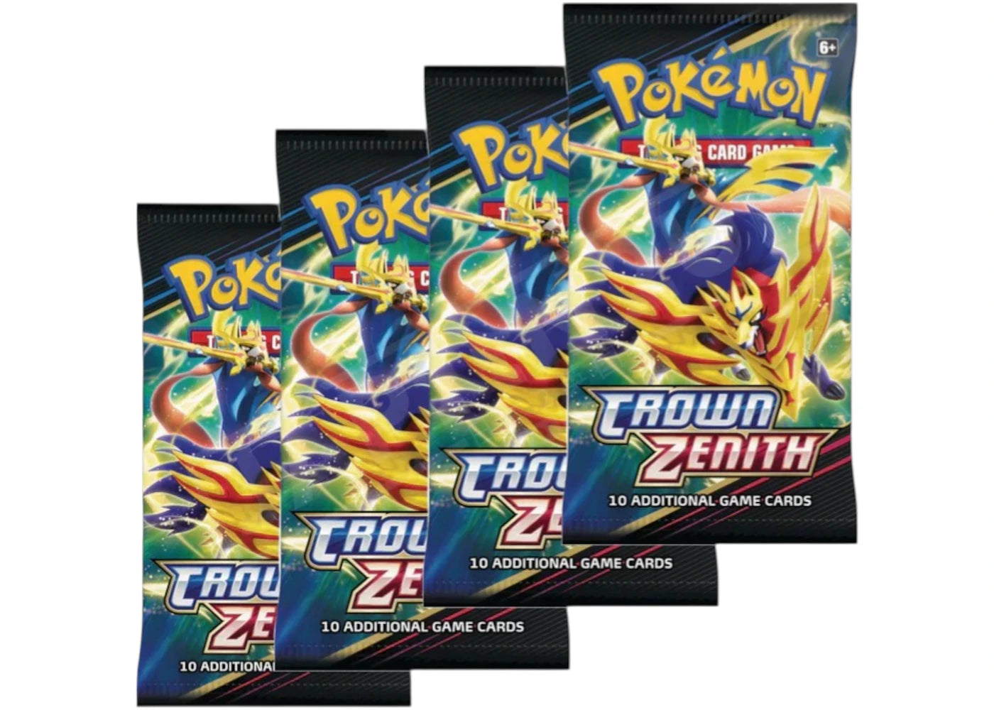Pokémon Sword & Shield Crown Zenith Booster Pack 4x Lot (Artwork May Vary) -1