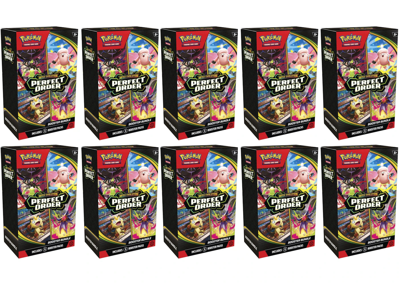 2026 Pokémon Mega Evolution Perfect Order Booster Bundle 10x Lot -1
